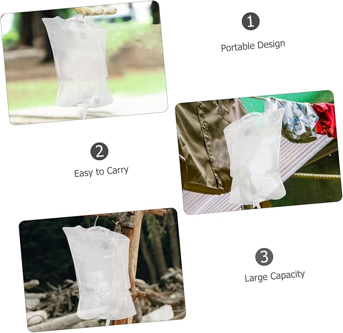 1set Outdoor Camping Shower Bag Portable Camp Shower Pouch for Hiking Fishing and Road Trips Essential Outdoor Accessory for Clean and Refreshing