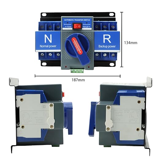 Dual Power Automatic Transfer Switch 110V 3P 63A Generator Changeover Switch for Home Backup Power Supply ATS 50HZ 60HZ