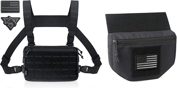 WYNEX Tactical Chest Rig Pack Drop Pouch Sub Abdominal Carrying