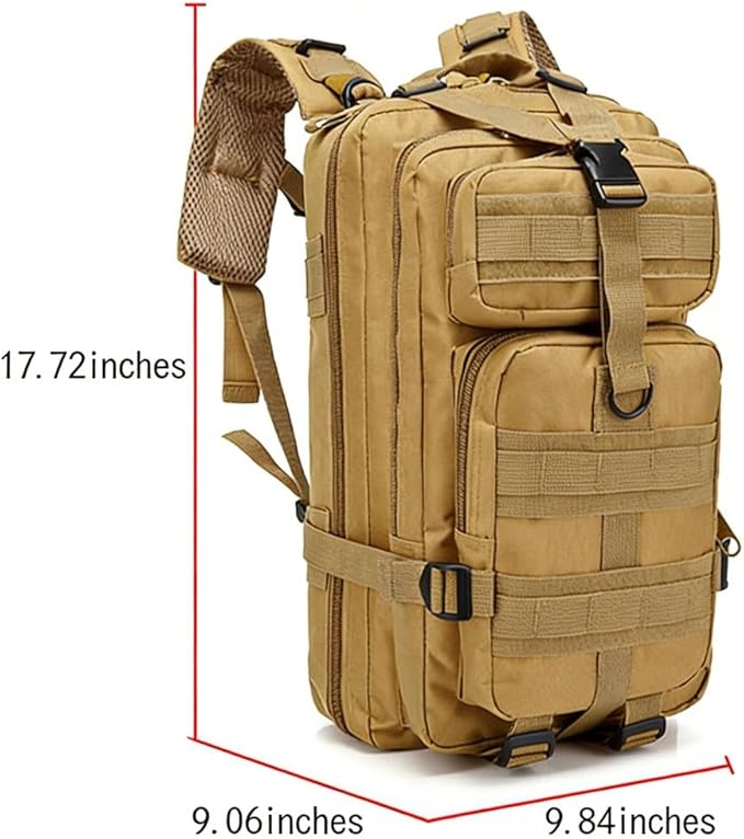 LINGYUE Waterproof Tactical Bagpack 25L Outdoor Hiking Backpack For Outdoor Camping Hunting Travel Trekking(C)