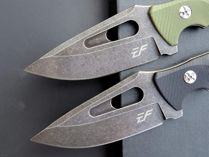 Eafengrow EF109 Fixed Blade Knife D2 Steel Blade G10 Handle Field Utility Knife with Kydex Sheath for Outdoor Camping Hiking (Green)