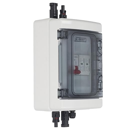 PV Combiner Box Solar Disconnect Switch Outdoor Breaker Box with DC500V 32A Circuit Breaker for Solar Panels System