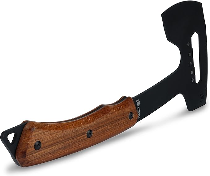Cimo AX Carbon Axe 90mm Wood Handle with Sheath - Black