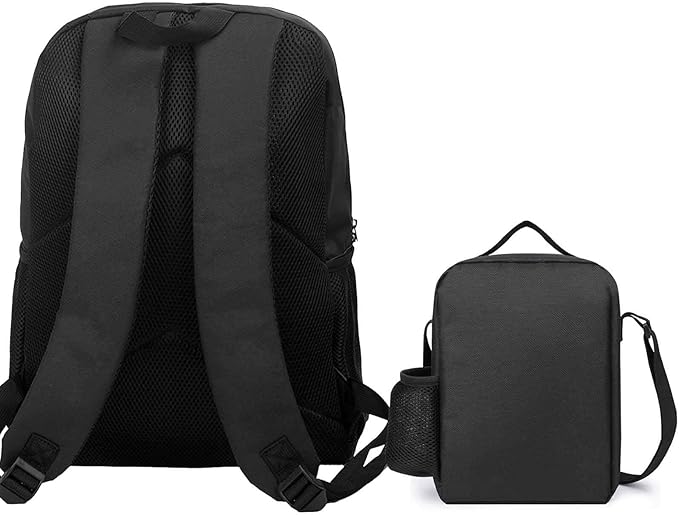 Printed Backpack With Lunch Pack Storage Box Case Green Military 3pcs Lightweight Travel Backpack