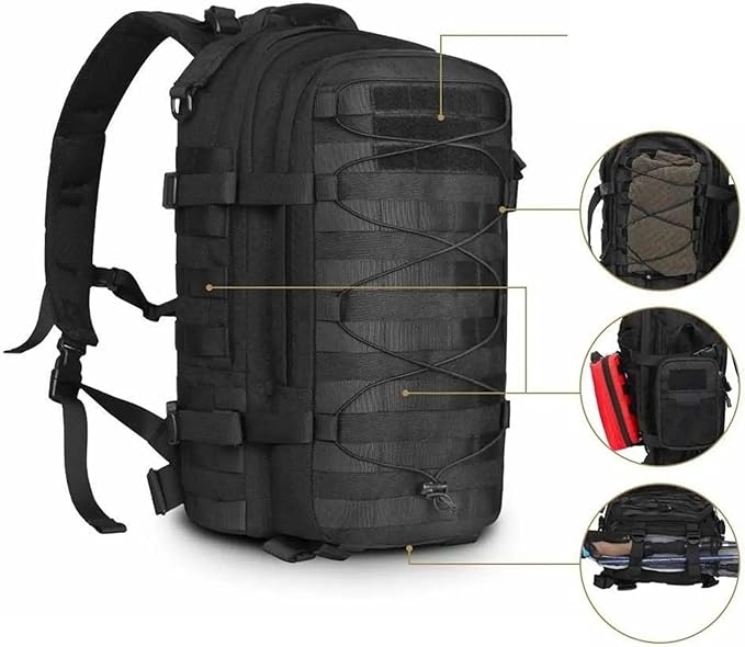 Tactical Assault Backpack – Large Capacity 3P Rucksack For Men Hunting Hiking Camping Outdoor Bag