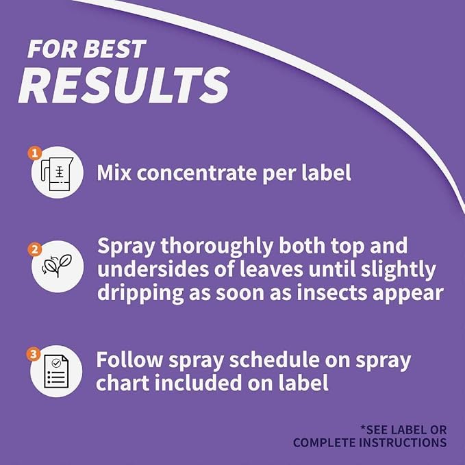 Bonide Malathion Insect Control 32 oz Ready-to-Mix Concentrate Bug &amp Spider Mite Killer for Outdoor Garden Use