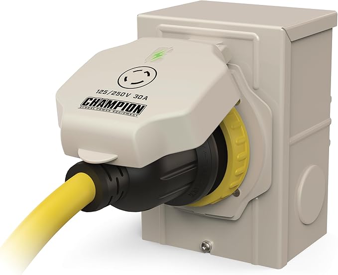 Champion Power Equipment 30A 125/250V Power Inlet Box