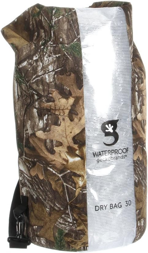 geckobrands Durable View Dry Bag – Waterproof Roll Top Dry Bag with Translucent Front Panel for Easy Identification