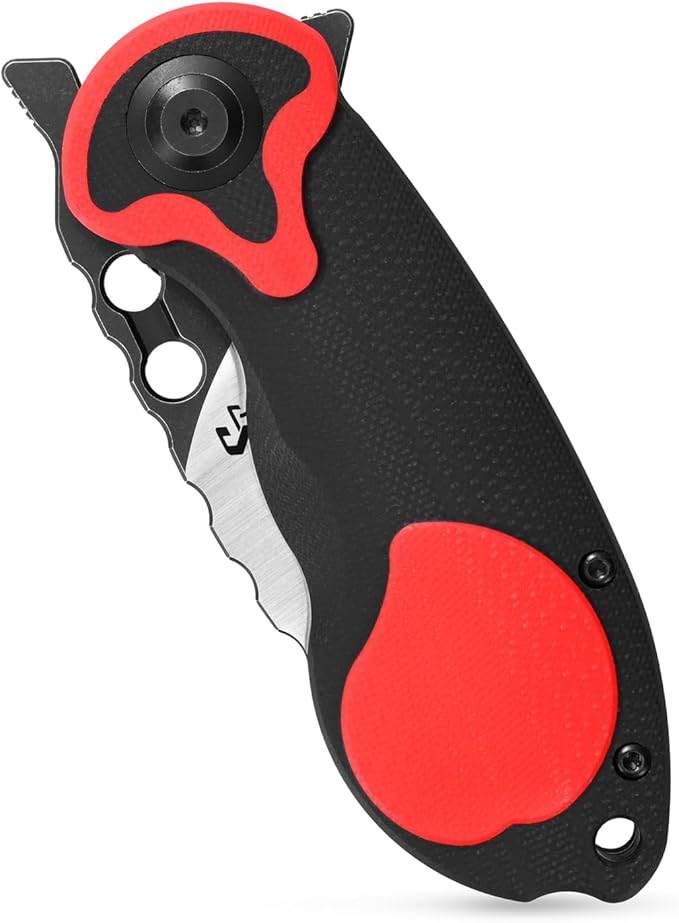 Sitivien ST161 Folding Pocket KnifeDC53 Steel Blade with G10 Handle Chinese Zodiac Series EDC Tool Knife for CampingHikingHuntingFishing(Red)