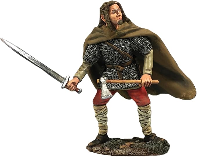 W. Britain Brandr Viking Attacking with Sword and Axe Model Miniature #62133