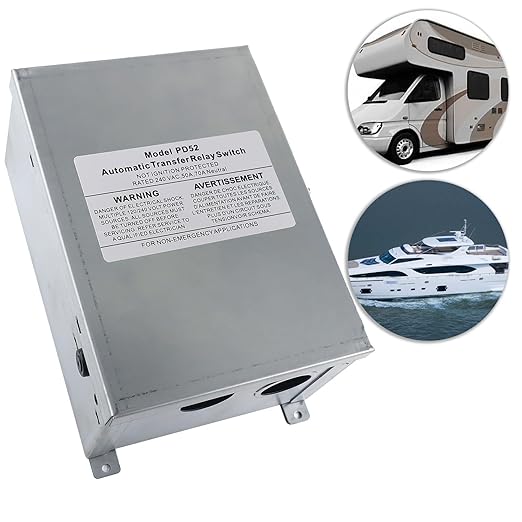 50 Amp Transfer Switch Automatic Transfer Switch for RV Speedboats 120/240 VAC 50 Amp Automatic Transfer Relay Switch