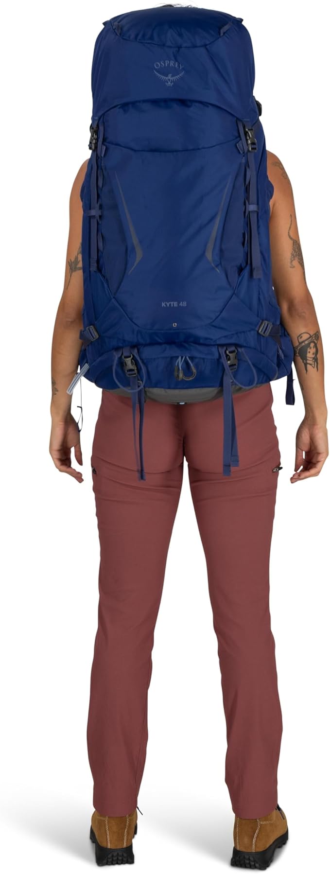 Osprey Kyte 48L Women's Backpacking Backpack - Hiking &amp Camping Bag with Waterproof Raincover Barley Brown Medium/Large
