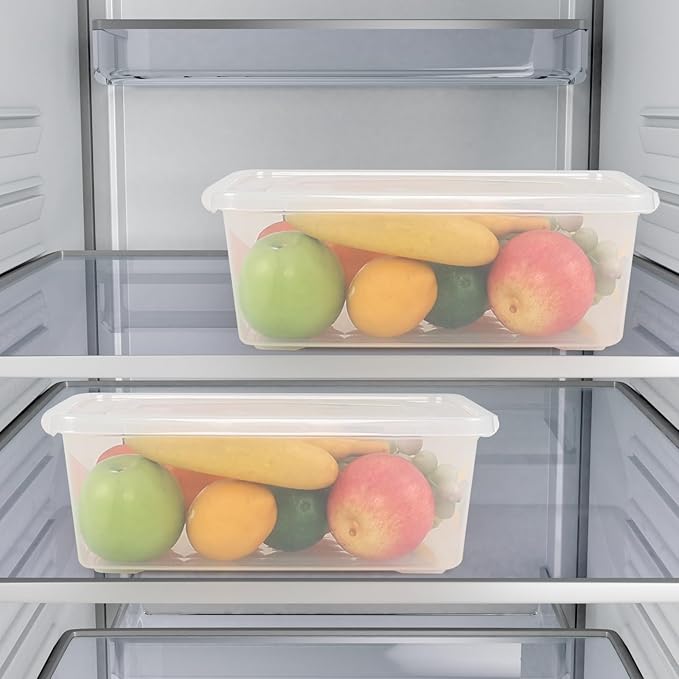 3 Pack 6.5 Quart Lidded Storage Bins Dough Proofing Box Clear Storage Container