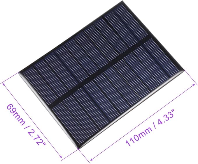 DMiotech 5 Pack 5V 1.2W 110mm x 69mm Mini Solar Panel Cell for DIY Electric Power Project