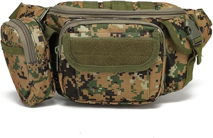 Tactical Waist Pack Military Fanny Pack for Men Outdoor Army Waist Bag Large Waist Pack for Daily Life Cycling Camping Hiking Hunting Fishing (Jungle Digital)