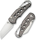 CIVIVI Pragma Folding Knife Pocket Knife Multitool with EDC Carabiner Bottle Opener 2.2 Nitro-V Blade Aluminum Handle Ideal Gift for Men Women C23062B-2 (Gray)