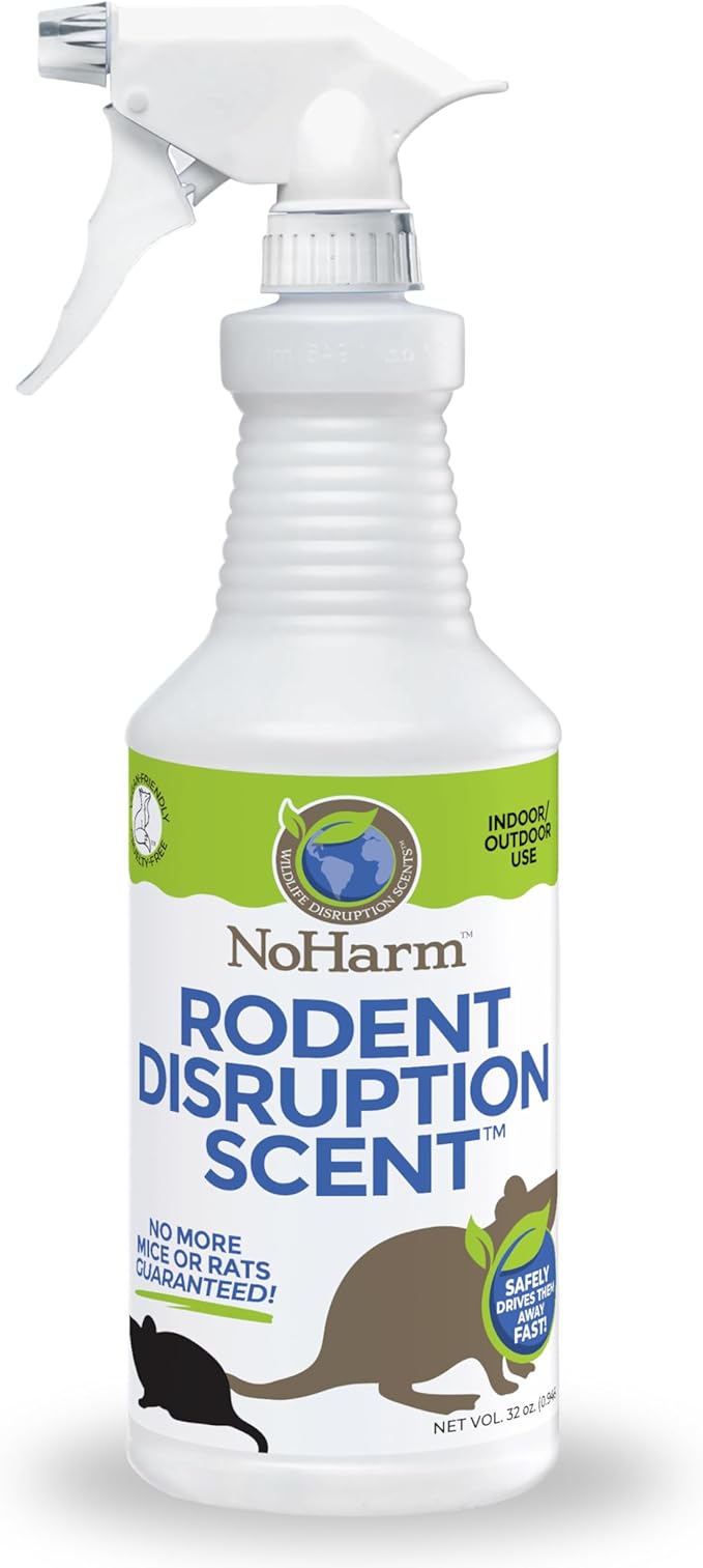 NoHarm Scent Ready to Use | Send Mice and Rats Away | Safe Indoor/Outdoor Use | 32 oz.