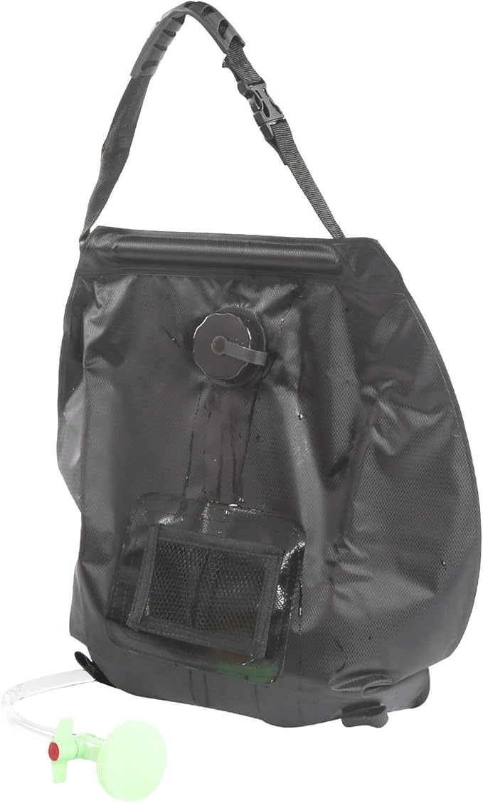 20L Outdoor Solar Power Shower Bag Camping Portable Sun Heated Bath Bag with Shower Heads