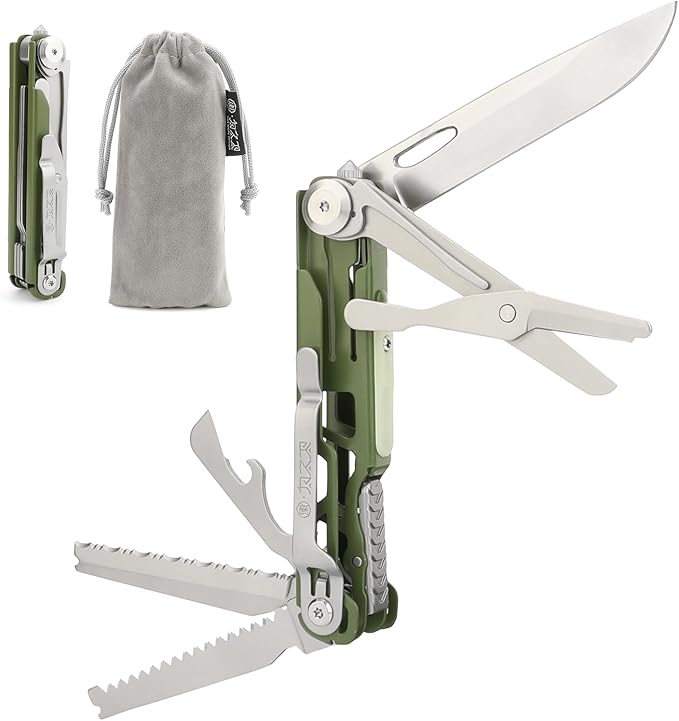 10 in 1 multitoolPocket EDCpocket toolshousehold folding scissorswooden sawexpress deliveryscrewdriverD2 stainless steelcamping utility toolsOutdoorSafety hammerMen's gift