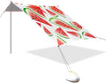 xigua Watermelon Beach Tent Sun Shelter with Carrying Bag - Silver Coated Oxford Fabric Beach Canopy for Beach Camping Fishing - Includes Windproof Ropes Sandbags &amp Stakes