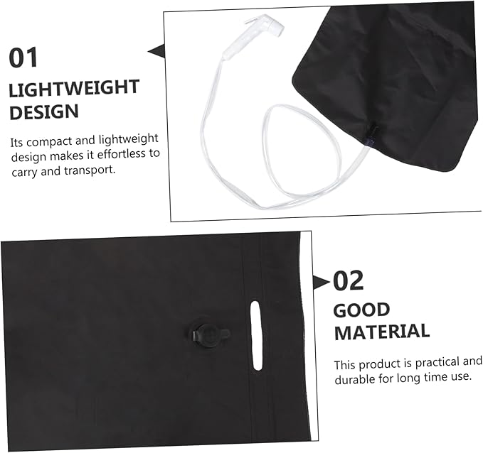 1set Portable Outdoor Camping Shower Bag Lightweight Wash Bag for -up for Hiking Backpacking and Fishing Trips