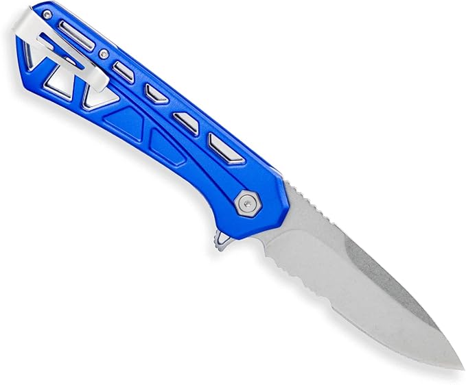 Buck Knives 812 Trace Partially-Serrated Pocket Knife Blue