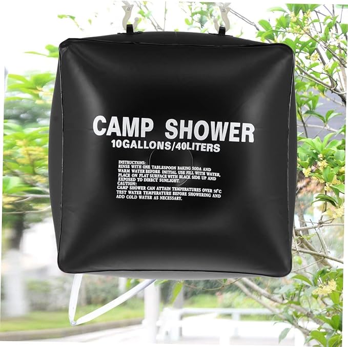 Solar Heating Bag Pouch Mesh Camping Shower Bag Solar Powered Shower for Outdoor Travel