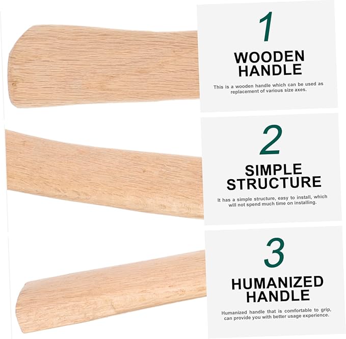 Wooden Axe Handle Replacement for Council Tool Axe Carpenter Hatchet Easy to Install Ax Handle