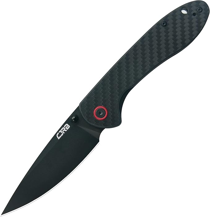 CJRB CUTLERY Folding Knife Feldspar(J1912) AR-RPM9 Powder Steel Black PVD Blade Carbon fiber Handle Pocket Knife EDC Knife Carbon Fiber Handle
