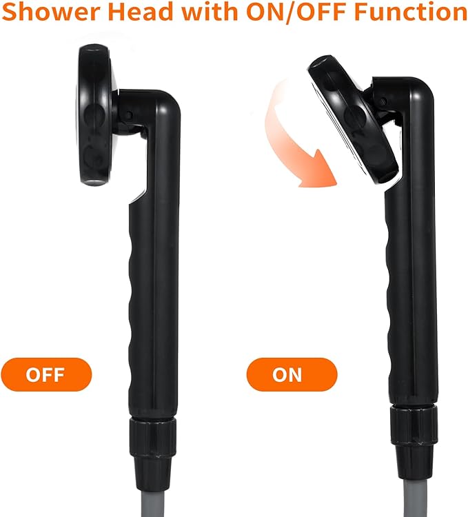 TARSHYRY Portable Camping Shower Compact Lightweight Design Easy to Carry Outdoors for Emergency Hanging Shower Head on Buckets