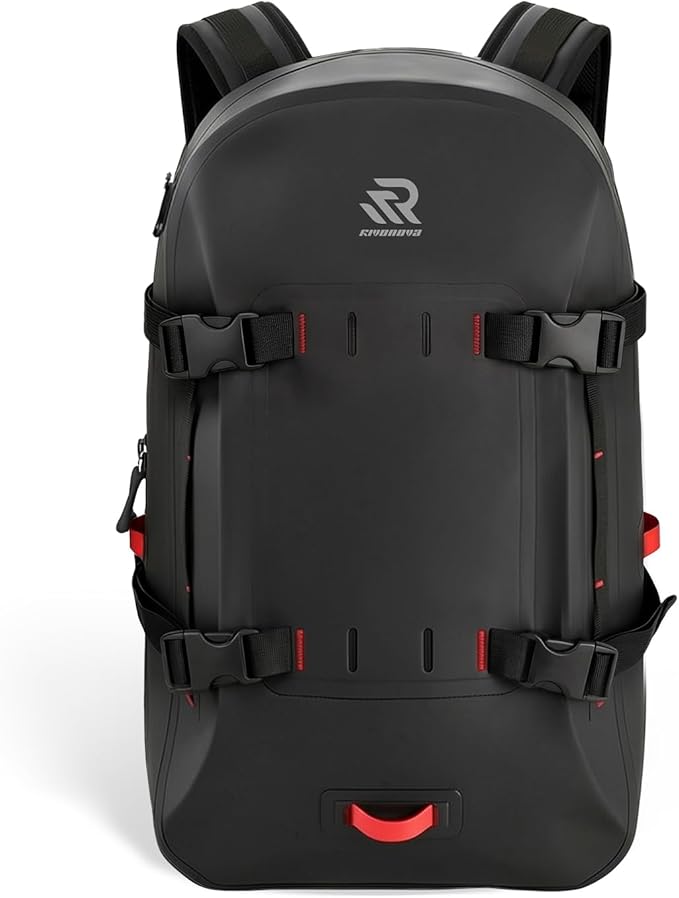 IPX7 Waterproof Backpack for Kayaking Paddle Boarding Boating Premium 30L Dry Bag with Resin Zipper Airtight Rugged Gear Protection Large Capacity for Men Water Sports Surfing Black