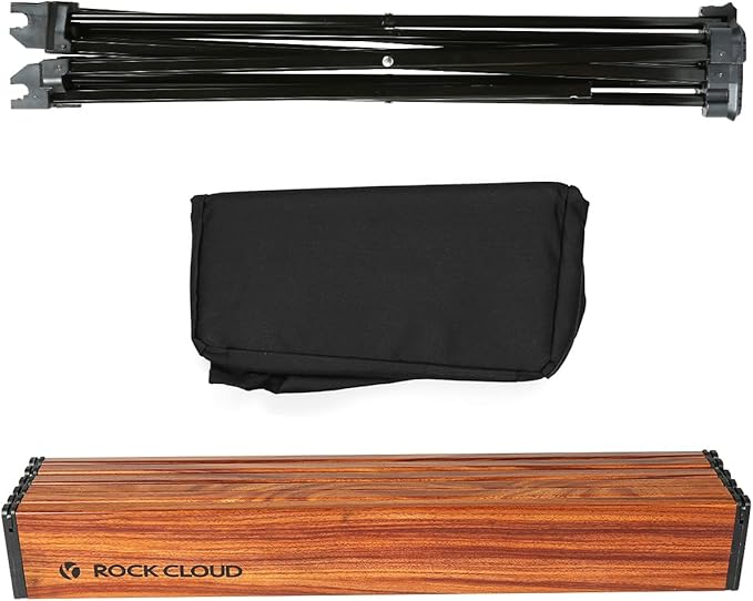 ROCK CLOUD Portable Camping Table Ultralight Aluminum Camp Table with Storage Bag Folding Beach Table for Camping Hiking Backpacking Outdoor Picnic Size M