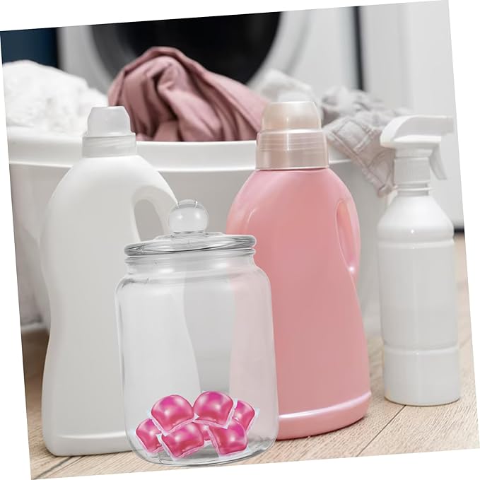 Laundry Supplies Storage Laundry Pod Dispenser Airtight Lid Sealed Jar