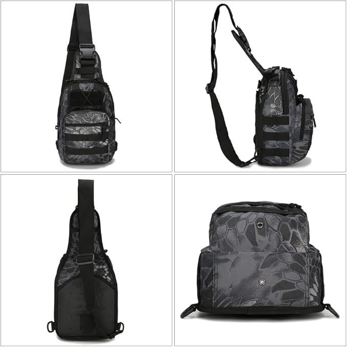 Outdoor Tactical Backpack Tactical Bag Military Sport Small Chest Pack Sling Shoulder Backpack for Every Day Carry (Desert Digital)