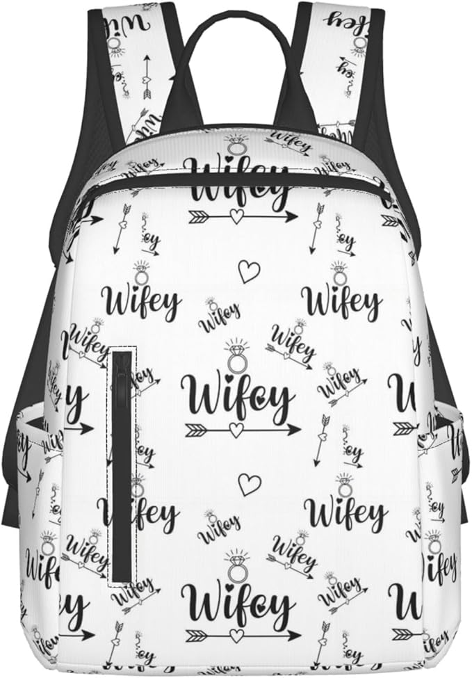 diamond Bride Wifey Gift Backpack Bookbag Outdoor Daypack with Adjustable Shoulder Straps Multipurpose Backpack