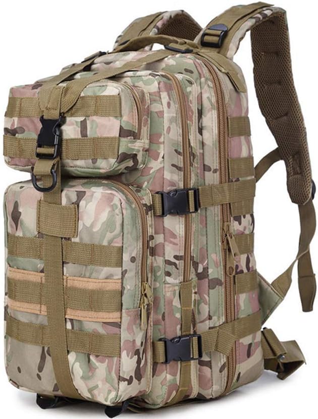 Outdoor Sports Pack Hiking Bag Tactical Rucksack Camo Knapsack Combat Camouflage Tactical 35L Molle Backpack - CP