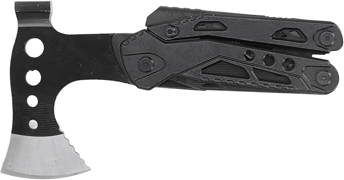 Stainless Steel Multifunctional Foldable Axe Hammer Pliers Camping Tool for Outdoor Enthusiasts Survivalists Hikers Campers