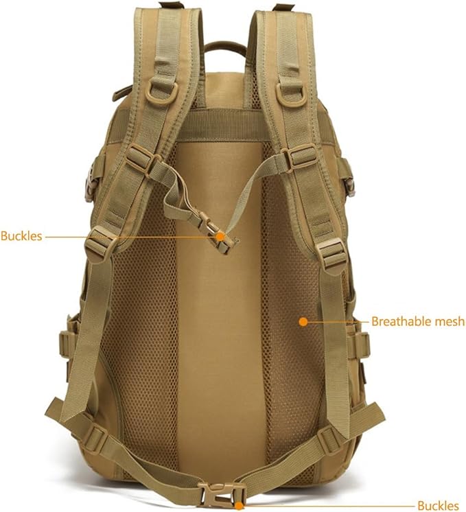 Military Tactical Backpack Large Military Pack Army 3 Day Assault Pack Molle Bag Rucksack Assault Bag (Military Green)