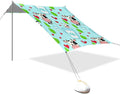 Beach Canopy with Windproof Ropes &amp Sandbags Beach Tent Sun Shade Sun Shelter for Camping Trips Fishing Backyard Fun or Picnics Cartoon Cows
