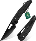 Carbon-Fiber-G10 Pocket Knife 3.6 with Swedish 14C28N steel designed by NOC Knives Axis-lock folding knife for cutting purpose