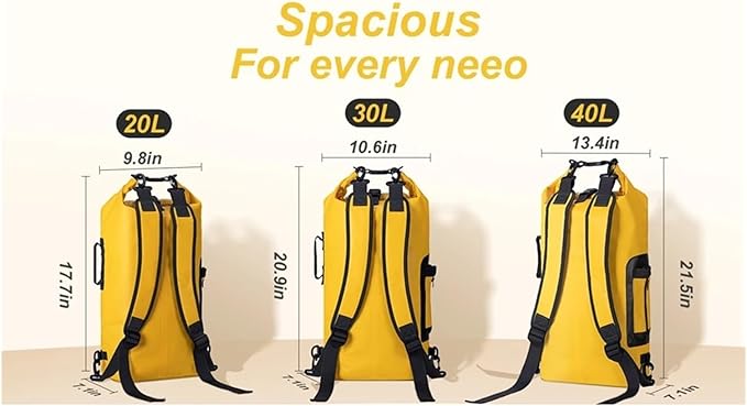 Waterproof Bag for Women Men Dry Backpack for Sports Kayaking Beach Boating Canyoning(Gray20L)