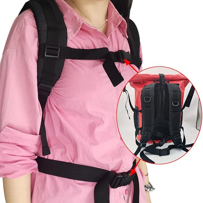 ISURE MARINE Dry Bags Waterproof Floating Backpack 30LWaterproof Phone Case Roll Top Closure Travel Bags for Kayking Boating Kayaking Surfing Rafting and Fishing Deck Bags Red