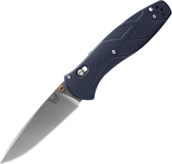 Benchmade - Barrage Tactical Every Day Knife Plain Edge Drop-Point Blade Blue Canyon Richlite Handle (581-03)