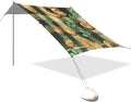 xigua St. Patrick's Day Beach Tent Sun Shelter with Carrying Bag - Silver Coated Oxford Fabric Beach Canopy for Beach Camping Fishing - Includes Windproof Ropes Sandbags &amp Stakes