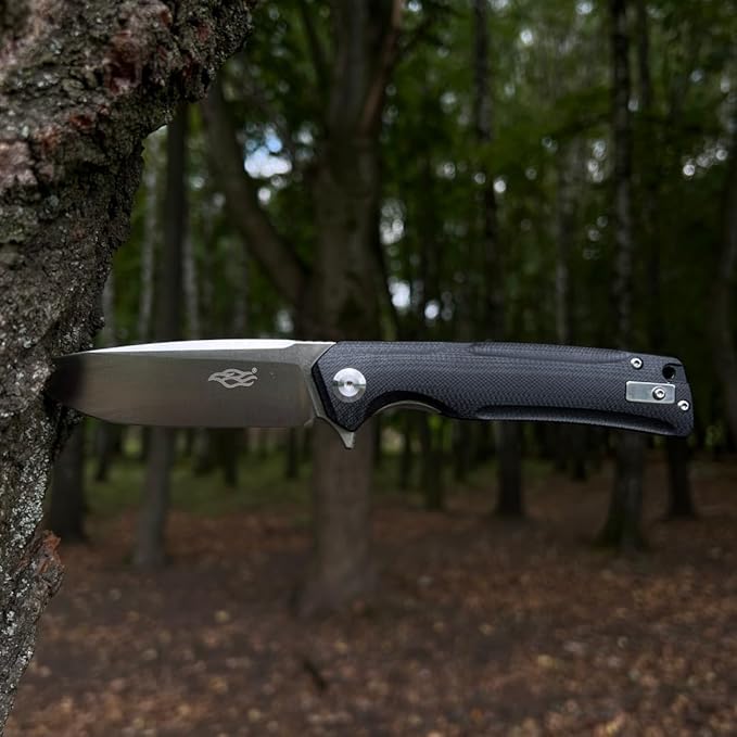 Firebird GANZO FH91-GY Ball Bearing Pocket Folding Knife D2 Steel Blade Ergonomic G10 Anti-Slip Handle with Clip Camping Fishing Hunting Outdoor Flipper EDC Pocket Knife (Gray)