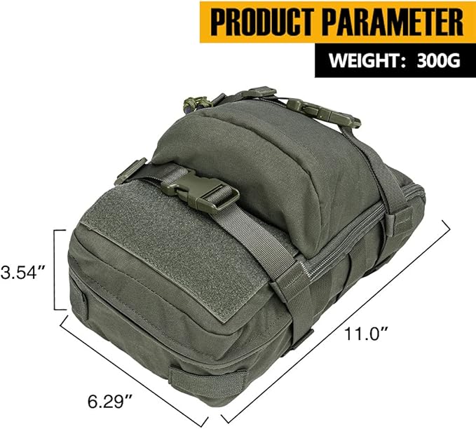IDOGEAR Mini Tactical MOLLE Hydration Pack Water Reservoir Bag Outdoor Water Bladder Carrier Pack for Tactical Vest Backpack