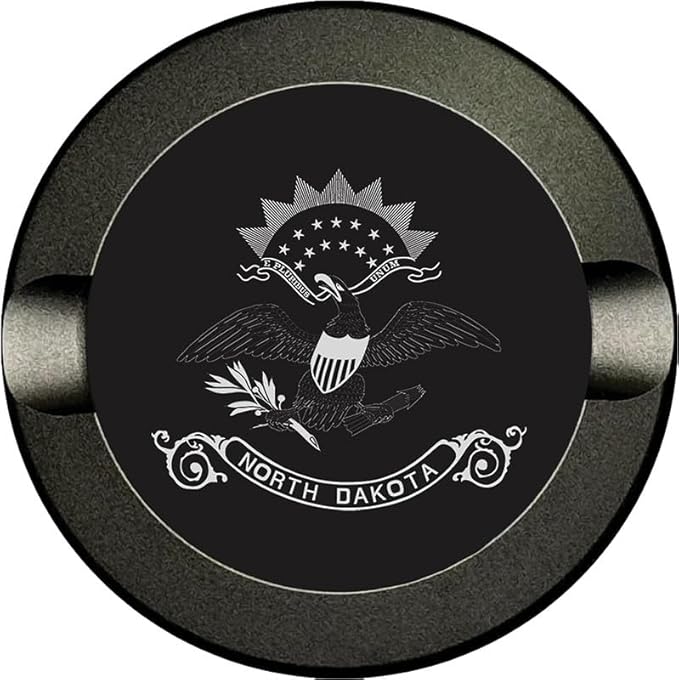 Buzz &amp Heaters Metal Container for Zyn | Holder | Can | Pouch | USA State Flags | American Flags | North Dakota