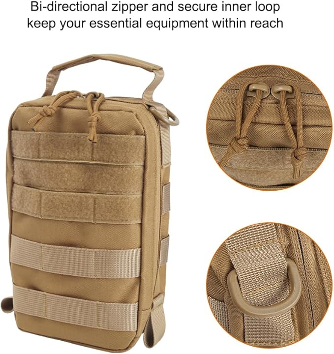 Molle Pouch Compact Tactical Utility Pouch Backpack Accessories Bag Belt Holster for Walking Hiking Hunting Camping