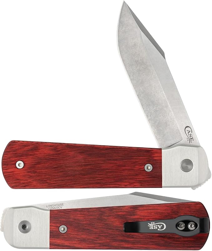 Case XX WR Pocket Knife LONGHOUSE™ - SMOOTH ROSEWOOD ItemNumber 50909 - (LONGHOUSE CPM20CV) Length Closed: 4 Inches