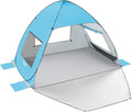 TOBTOS UPF 50+ Pop Up Beach Tent Easy Set Up Beach Umbrella Sun Shelter for 2-3 People UV Protection Portable Sunshade Baby Canopy Cabana Lightweight with Carry Bag